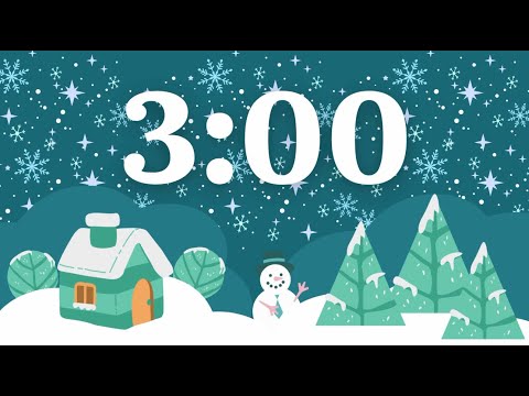 3 Minute Winter Timer with Soft Music and Chime ❄️🌨️