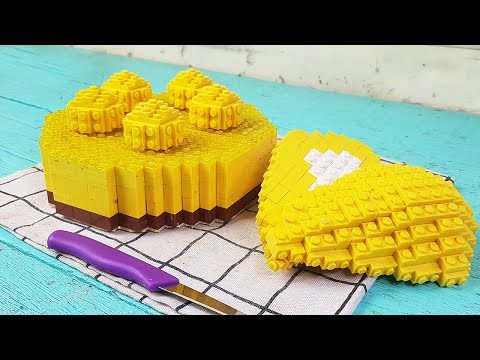 Lego Mango Cheesecake / Lego In Real Life / Stop Motion Cooking & ASMR