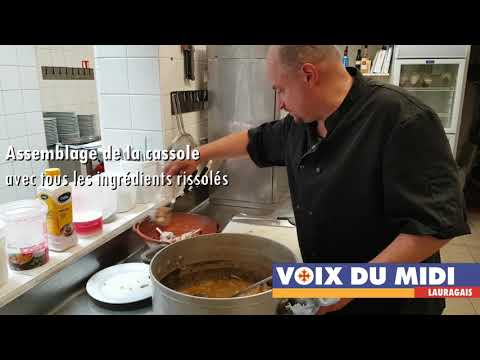 Le cassoulet du chef Sébastien Thiébaud de l'Auberge de la Pradelle à Villefranche-de-Lauragais