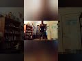Intense shoulder workout at Home/1 arm dumbbell press 75 lbs strict reps!!!