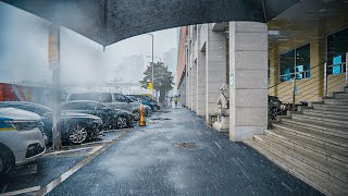 The Rain Turned Into Snow in Seoul | Korea Travel Video 4K