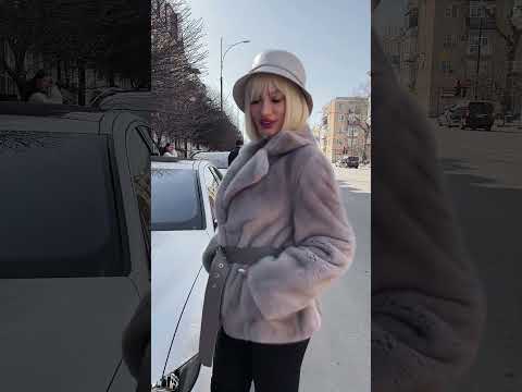 Шуба з норки SILVER BLUE сріблясто-блакитна, модель GTF FA2305