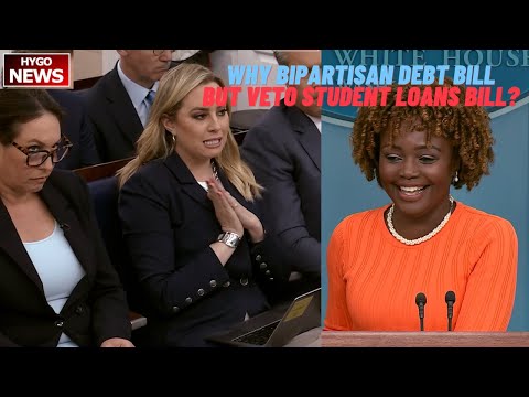 Q: why support bipartisan debt Bill but not bipartisan student loans Bill? A: going to veto it