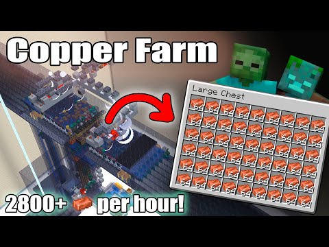 Minecraft: Best Copper Farm | Drowned Farm | Tutorial 1.16 - 1.17 - 1.18 - 1.19 - 1.20.2