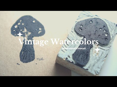 Craft with Me: Mushroom Print | What I learned about Linocut Basics | Beginner Linocut Guide