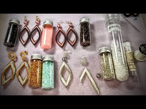 Folded Peyote Earring Tutorial with Cylin Beads from John Bead 