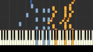 The Entertainer: piano tutorial (Synthesia) with free sheet music