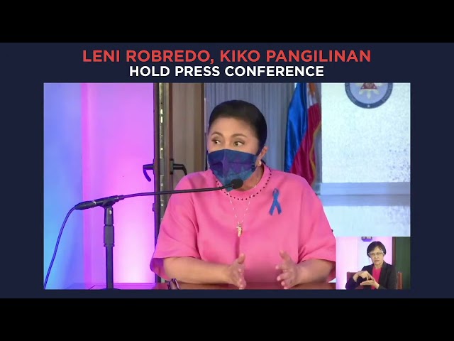 LIVE UPDATES: Leni Robredo’s plans for 2022 Philippine elections