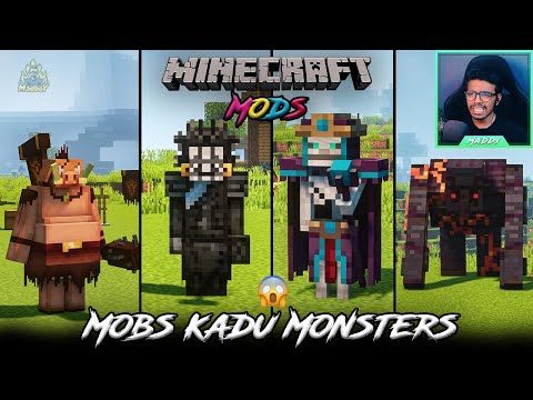 Added Mind Blowing Mobs 🤯 | Minecraft Mods | in Telugu | Maddy Telugu Gamer