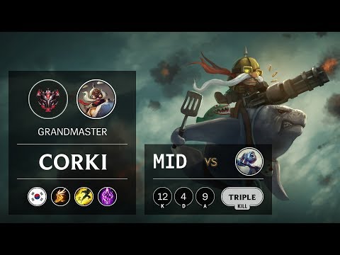 Corki Mid vs Fizz - KR Grandmaster Patch 9.8