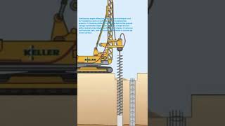 Continuous auger piling construction technique #shorts