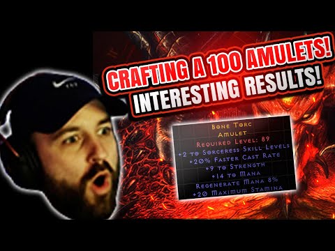 Crafting 100 amulets in Diablo 2: Resurrected! Interesting results!!
