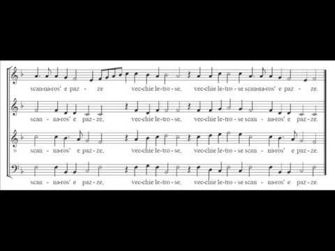 Willaert - Vecchie letrose (villanella) - (score)