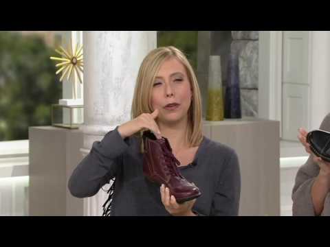 Clarks Leather Ankle Boots with Flannel Detail - Whistle Bea on QVC