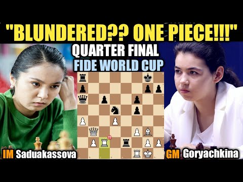 Dinara Saduakassova VS Alexandra Goryachkina | Fide World Cup Women's | Quarter final Day 2