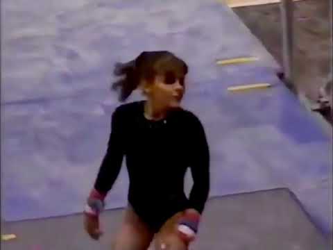 Jamie Dantzscher ROCKS her uneven bars including FABRICHNOVA dismount!