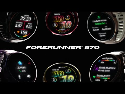 thumbnail video image 2 of Smartwatch Garmin  Forerunner 570 con GPS 42 mm, 2 of 5