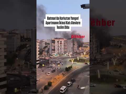 Batman’da Korkutan Yangın! Apartmanın İkinci Katı Alevlere Teslim Oldu  #keşfet  #batman #sondakika