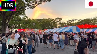 🇯🇵🌇【HDR 4K】Tokyo Sunset Walk from Yoyogi Park to Shibuya featuring Taipei Festival (July, 2023)
