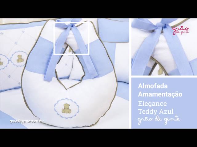 Almofada para Amamentação Elegance Teddy Azul | Ref: 59197