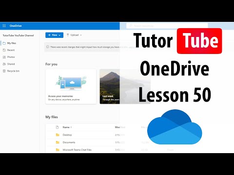 Microsoft OneDrive Lesson 1 Accessing Microsoft OneDrive from a Web Browser