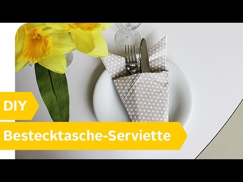 Servietten falten: Die Bestecktasche – DIY Anleitung | Roombeez – powered by OTTO