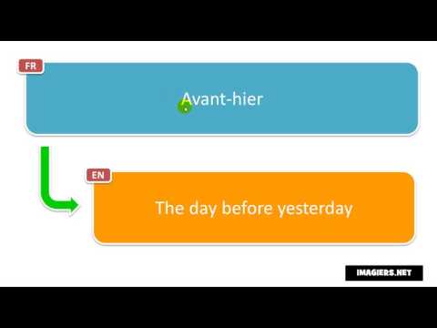 Learn French phrases # Avant hier