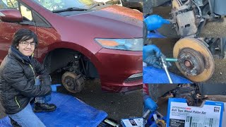 How To Remove Front Rotor, Caliper, Bracket, Brake Pads & Stripped Screws: Honda Insight Hybrid Gen2
