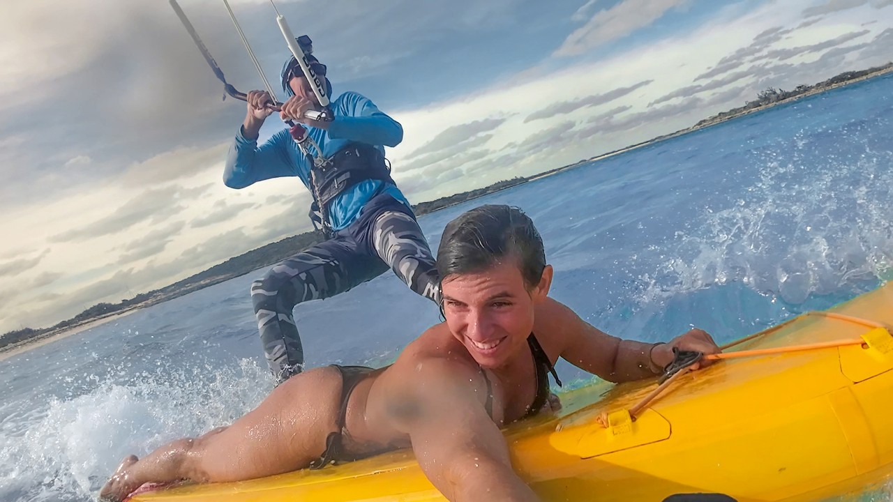 Tandem Kiteboarding Adventures ----- (Day 42/100 Water World Challenge)