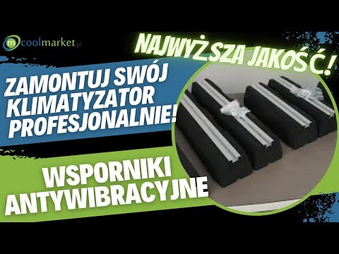 Na czym zamontować klimatyzator lub pompę ciepła? Podstawy gumowe, wsporniki do montażu. - zdjęcie