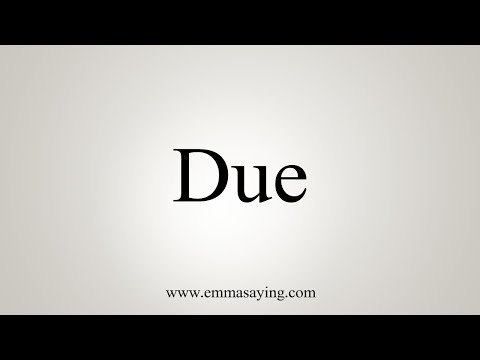 Part of a video titled How To Say Due - YouTube