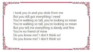 Babyshambles - Do You Know Me Lyrics