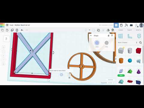 TinkerCAD Tutorial: Rubber Band Car (Part 3) - Chassis