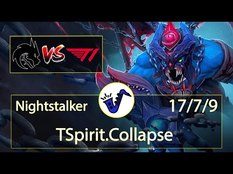 Night Stalker Dota 2 - Collapse - 17/7/9 - Safe Lane / Pos 1 - Team Spirit VS T1 - ESL One Fall 2021