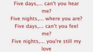 5 days lyrics- patrick nuo \(better version)