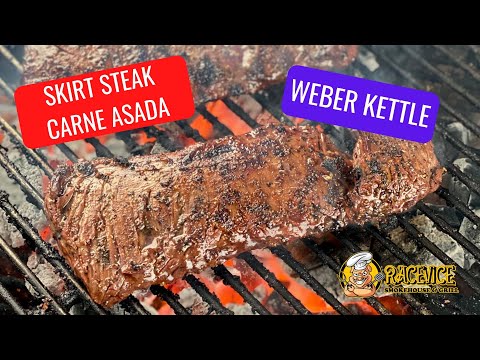 Skirt steak - carne asada tacos on the Weber Kettle 26”