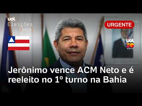Jerônimo Rodrigues vence ACM Neto de novo e garante sexto mandato seguido do PT na Bahia