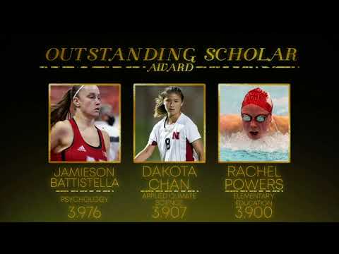 Outstanding Scholar Award Nebraska Husker Awards 2023 Dakota Chan Jamieson Battistella Rachel Powers