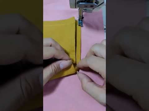 cara jahit saku gamlok/tempal/kempol #sewing #kreator #tutorial #diy