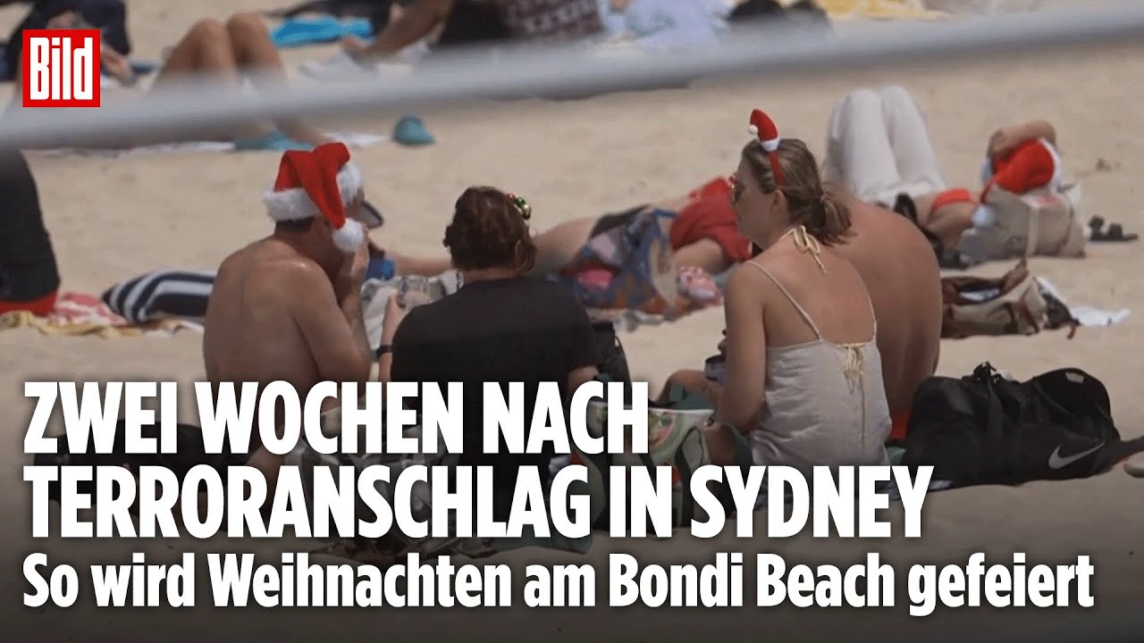 NACH TERRORANASCHLAG MIT 15 TOTEN: Badegäste feiern Weihnachten am Bondi Beach