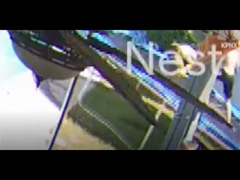 Wind Flings Trampoline -- and 2 Kids -- Over Wall and Into Street, Wild Video Shows