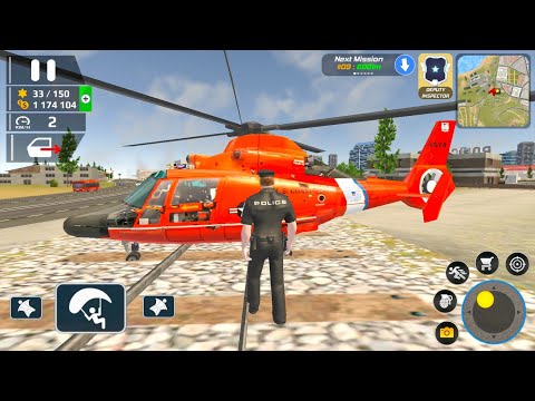 Flying HH-65 Dolphin Helicopter Pitta Special S1 Canadair CL-416 Airplanes Police Officer Gameplay.