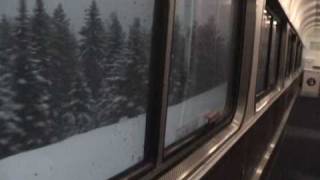 preview picture of video 'Empire Builder westbound thru snowy Mts to Essex 2009-03-15'