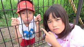 マクドナルド屋さんごっこ 食べかけ!?? ハンバーガー カーズの世界へタイムスリップ おゆうぎ こうくんねみちゃん video