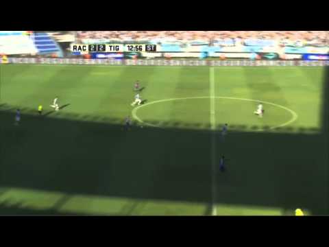 Segundo gol de Rincón. Racing 2 Tigre 3