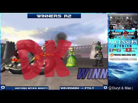 "Ascension 2/13/16" - NathanBitesBooty (Wario & DK) v. Wavedash-F-tilt (Peach & Luigi) - Winners R2