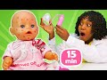 Baby doll is sick! Baby Born doll health routine. Kids play with baby dolls & doll video for kids.