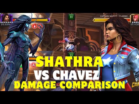 Shathra Vs Chavez Damage Comparison | Shathra First Impressions | Marvel Contest Of Champions