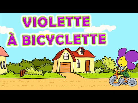 Violette à bicyclette