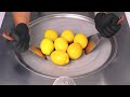 First Sour Than Sweet Lemon Ice Cream Rolls Satisfying Process Of Making Ice Cream Rolls ASMR